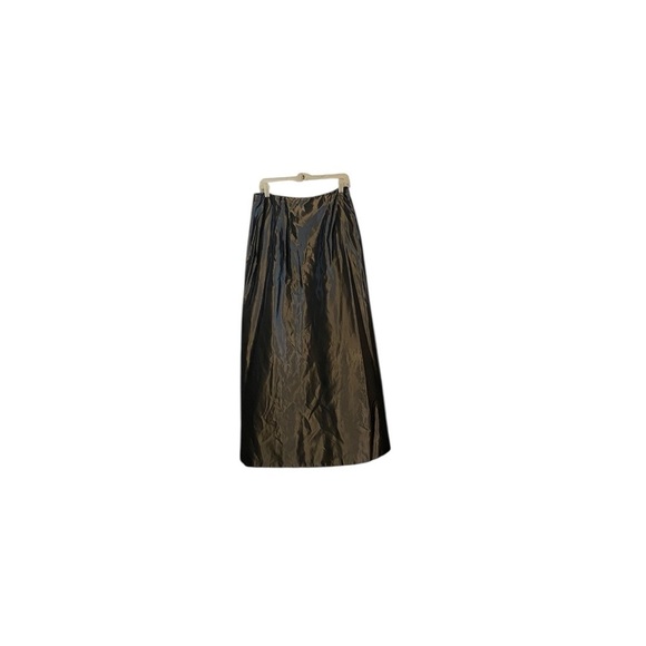 Liz Claiborne Night Silver Onyx black Taffeta Formal Maxi Skirt special event - Picture 2 of 6